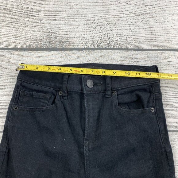 Express High Rise Legging Women Size 2 Short Distressed Denim Pants - Stretch - Picture 9 of 14